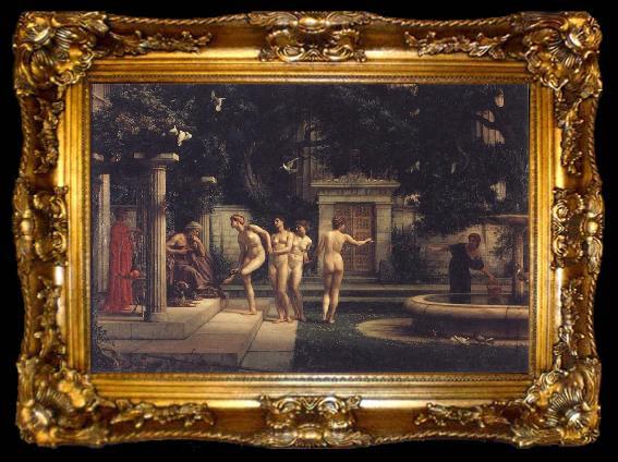 framed  Poynter, Sir Edward John A Visit to Aesculapius, ta009-2